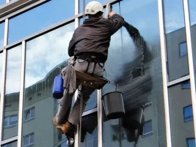 Commercial storefront window cleaning in South Orange County